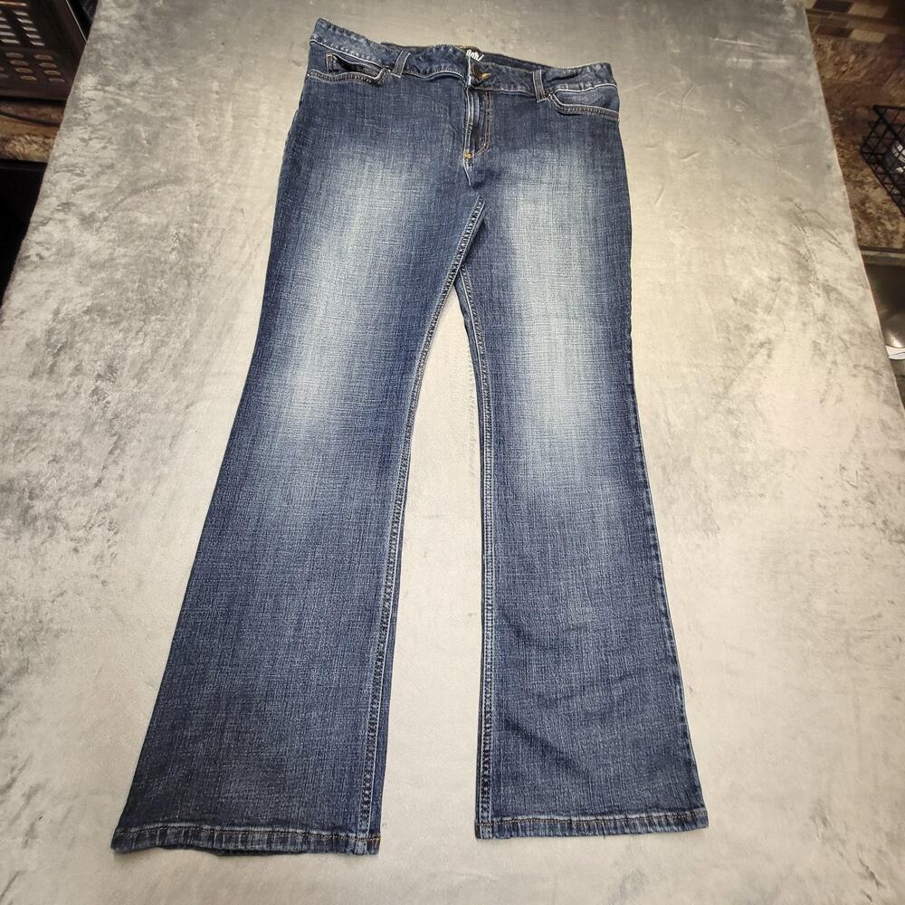 Wrangler Jeans Juniors 17 Blue Bootcut Stretch Denim 34x32 Logo Casual Pockets